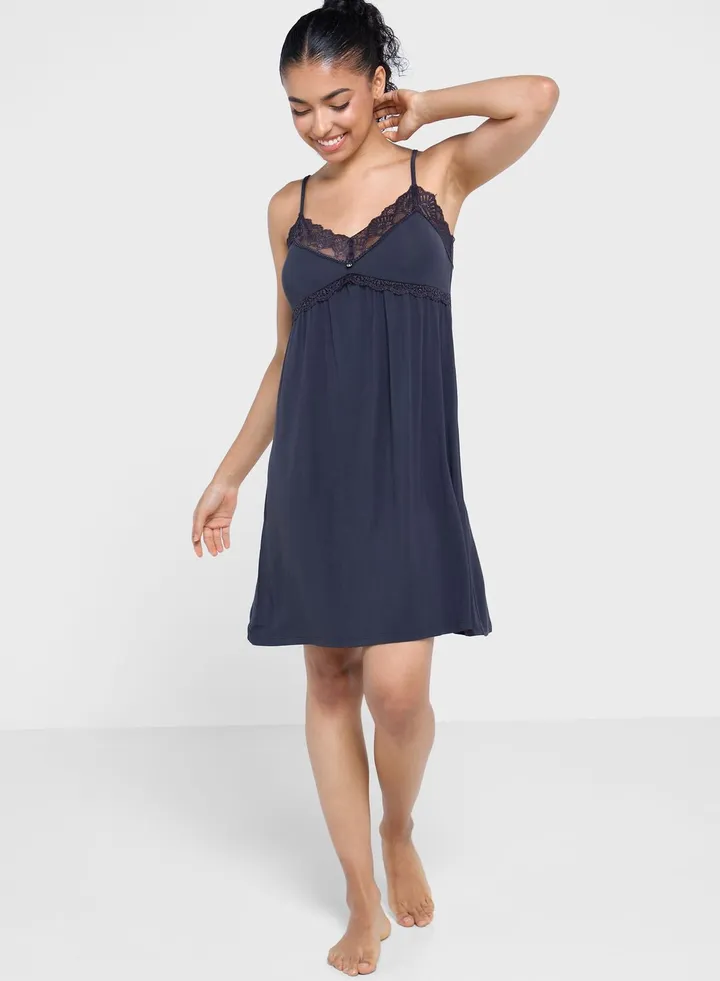 Strappy Lace Detail Nightdress
