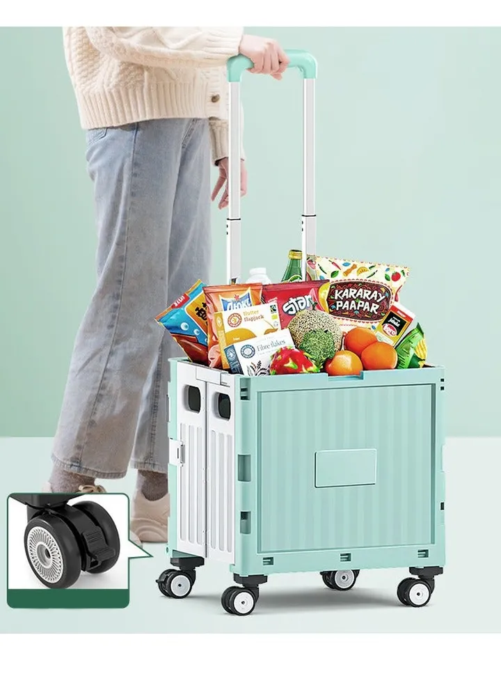 Outdoor camping folding shopping cart Home portable courier trolley Stall pulling goods trailer Folding shopping cart