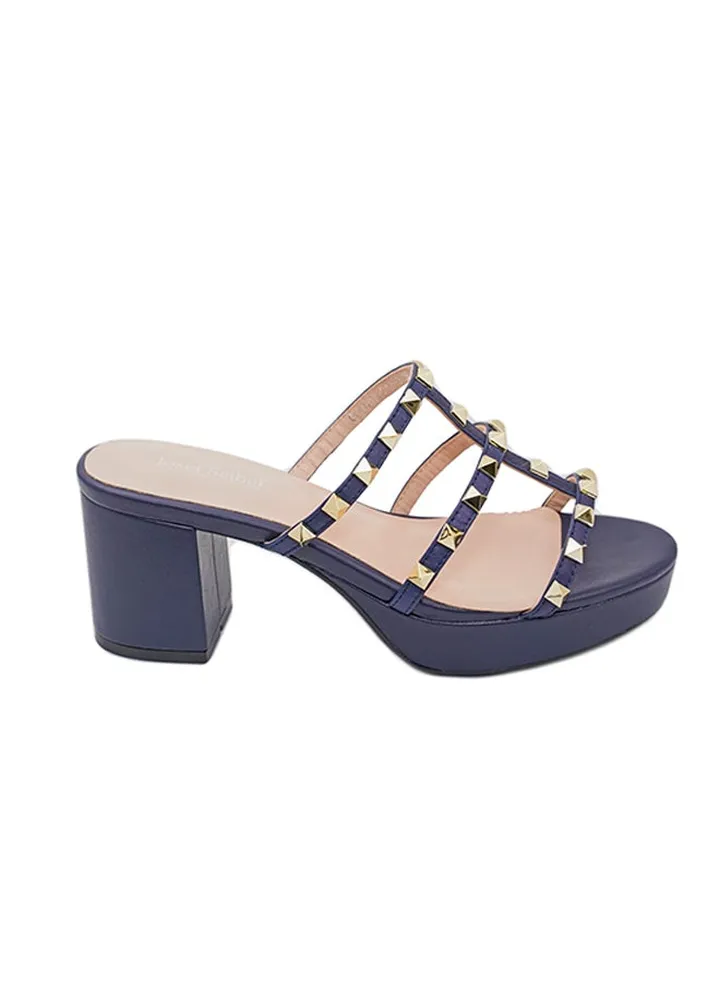 Heeled Casual Sandals Blue