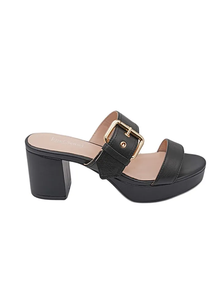 Heeled Casual Sandals Black