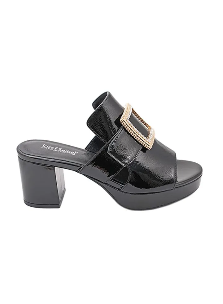Heeled Casual Sandals Black
