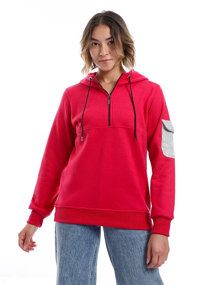Women Closed Hoodie With Front Pocket