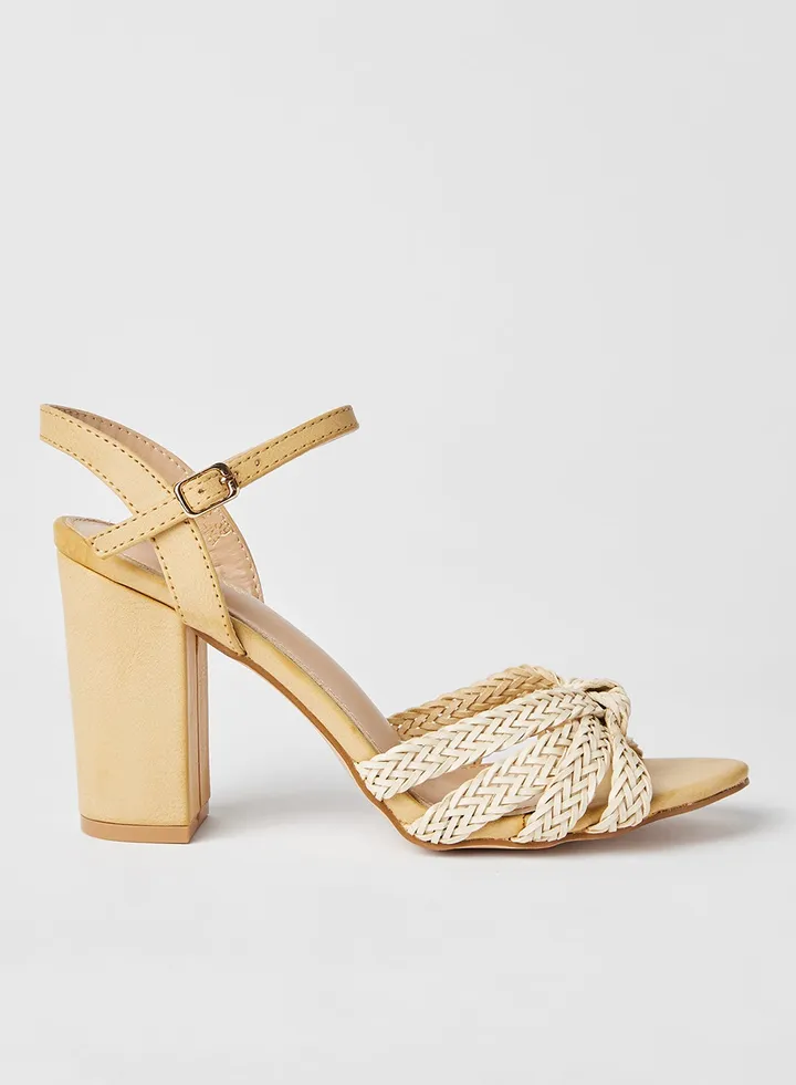 Comfortable Wear Buckle Dress Sandals Beige