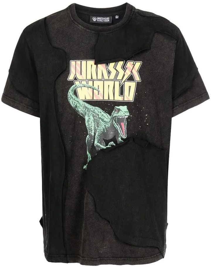 Jurassic World patchwork T-shirt