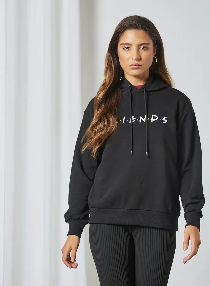 FRIENDS Oversized Hoodie Black