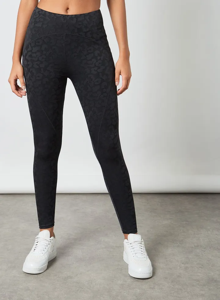 Animal Printed Leggings Black