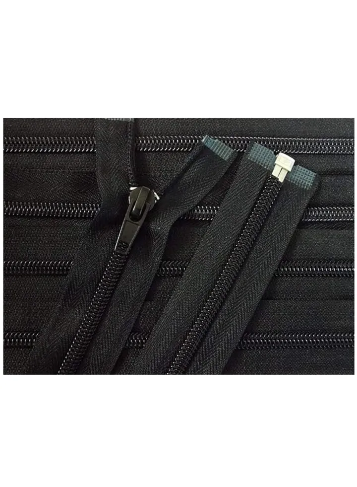 Plastic Spiral Zip for Jackets 55 cm Black