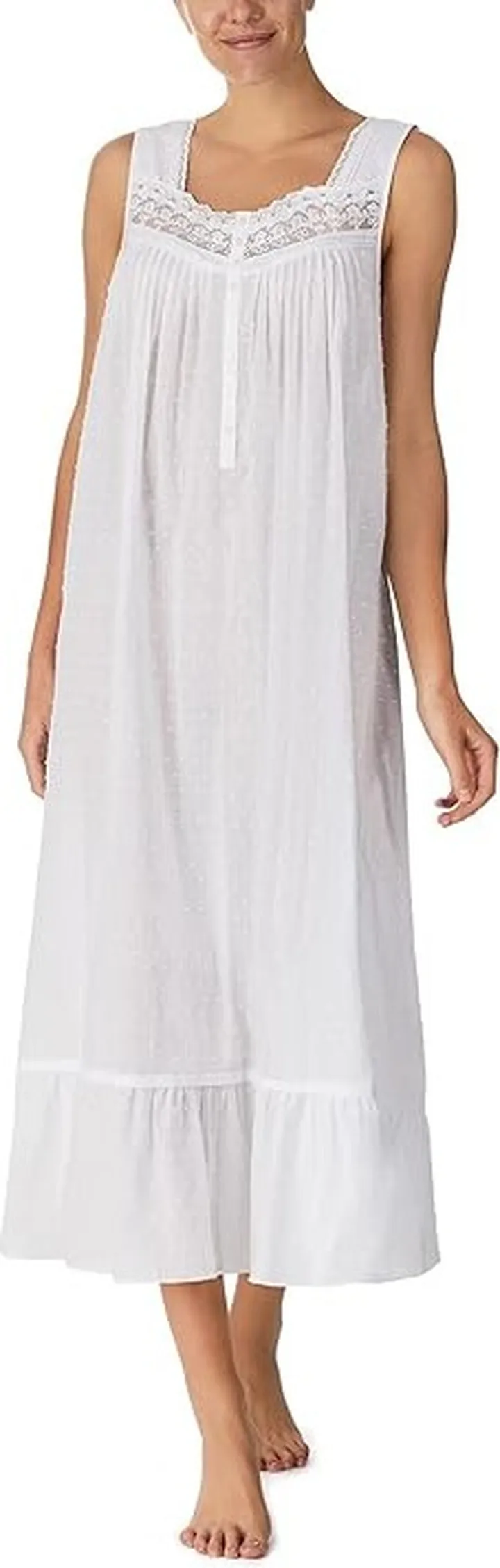 Eileen West Sleeveless Ballet Gown (White) Women's Pajama
