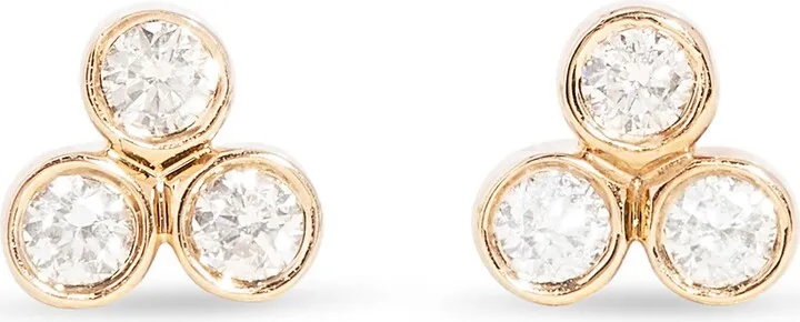 Diamond Trio Stud Earrings