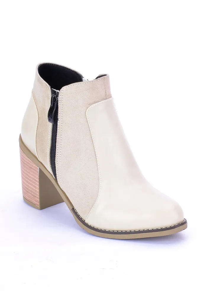 Uncle Boot Suede & Leather-Beige