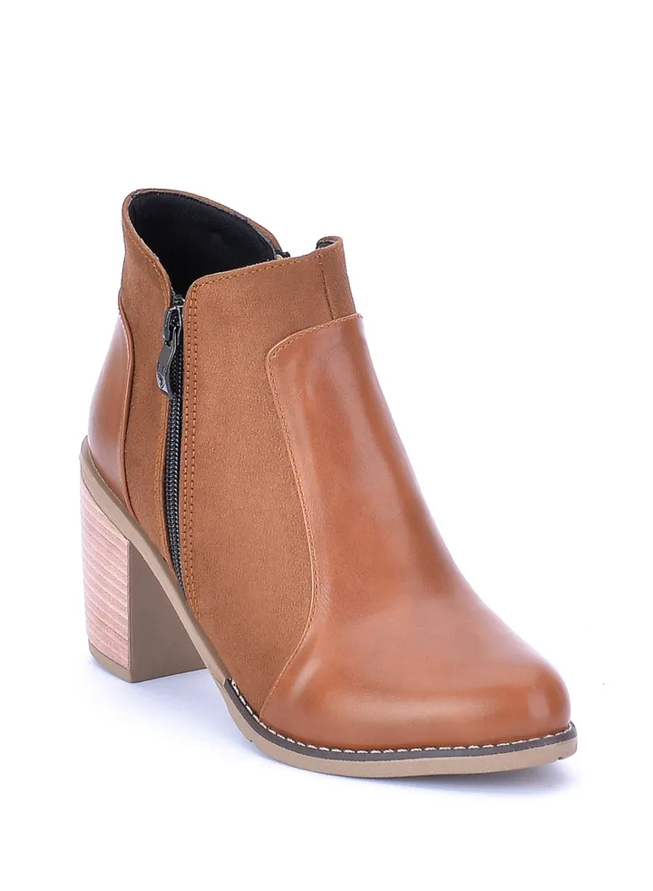 Ankle boot leather & suede-Havan