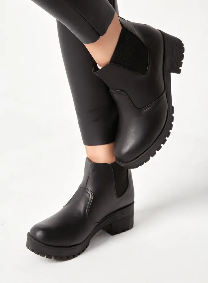 Uncle Leather Boot 2 Elegant Stick-Black