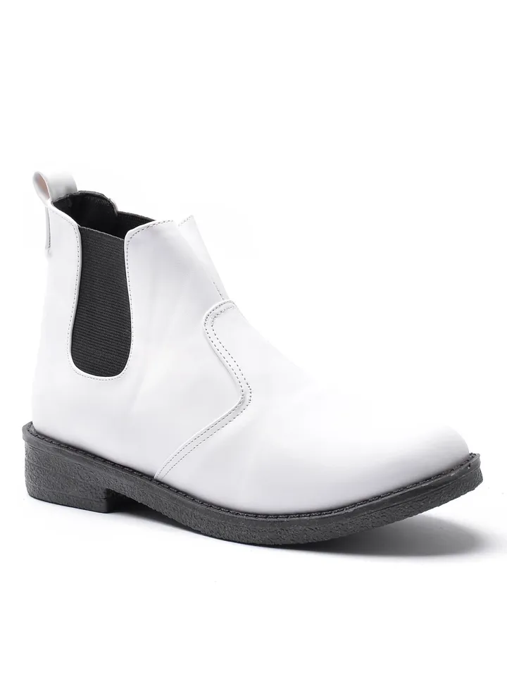 Boots For Women Leather -White