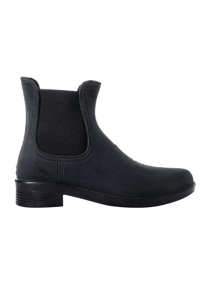 Suede Chelsea Ankle Boot Black