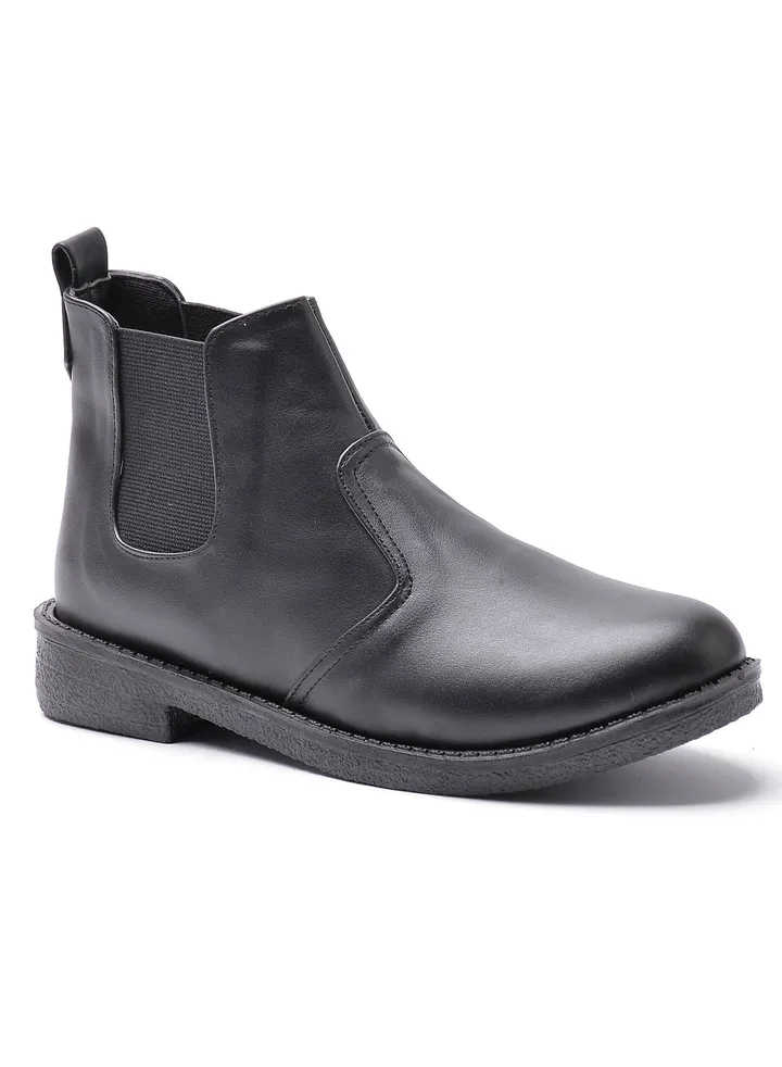Boots For Women Leather -Black