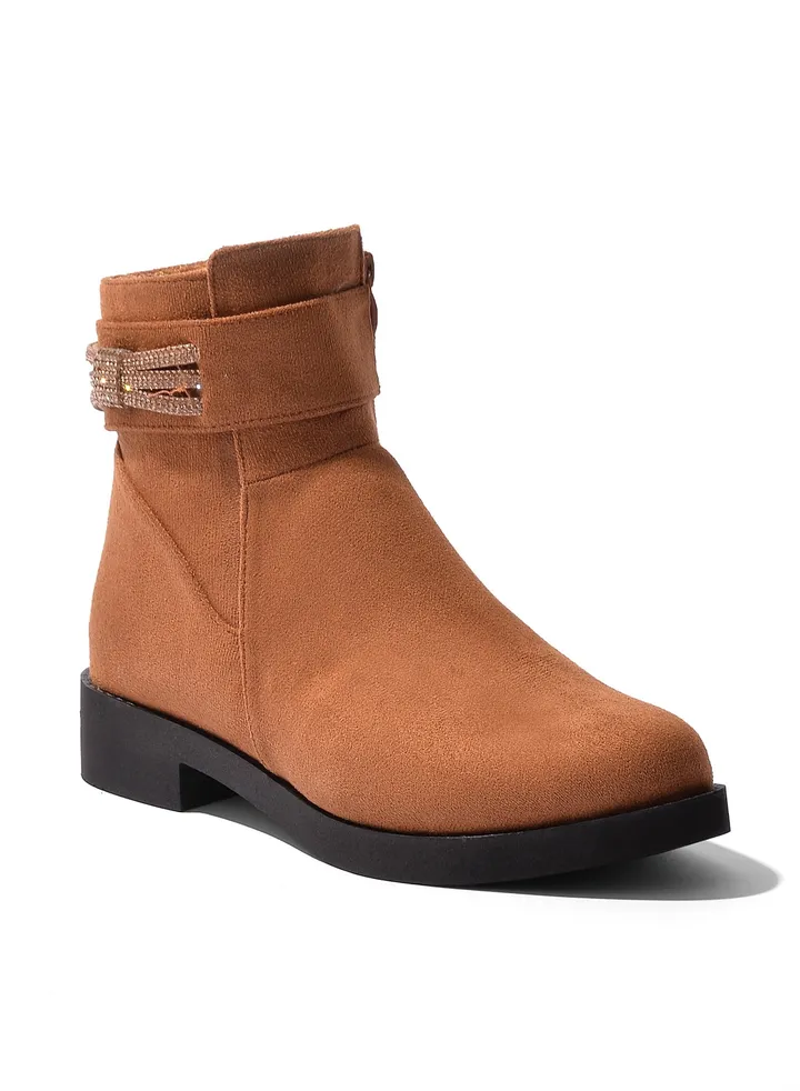 Ankle Boot Suede Strass-Havan