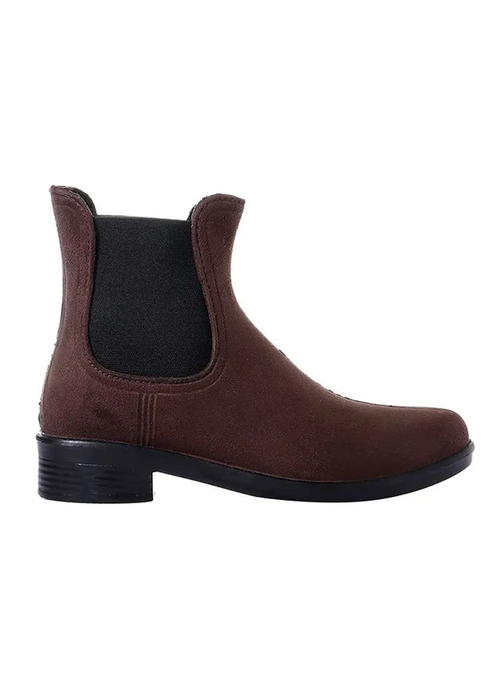 Suede Chelsea Ankle Boots Brown