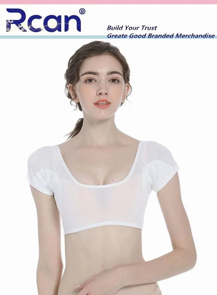 Underarm Sweat Pad Quick Dry Protective Chest Underwear Ultra Thin Anti-Slip Anti-Sweat Deodorant Washable Tank Top For Women S-XL