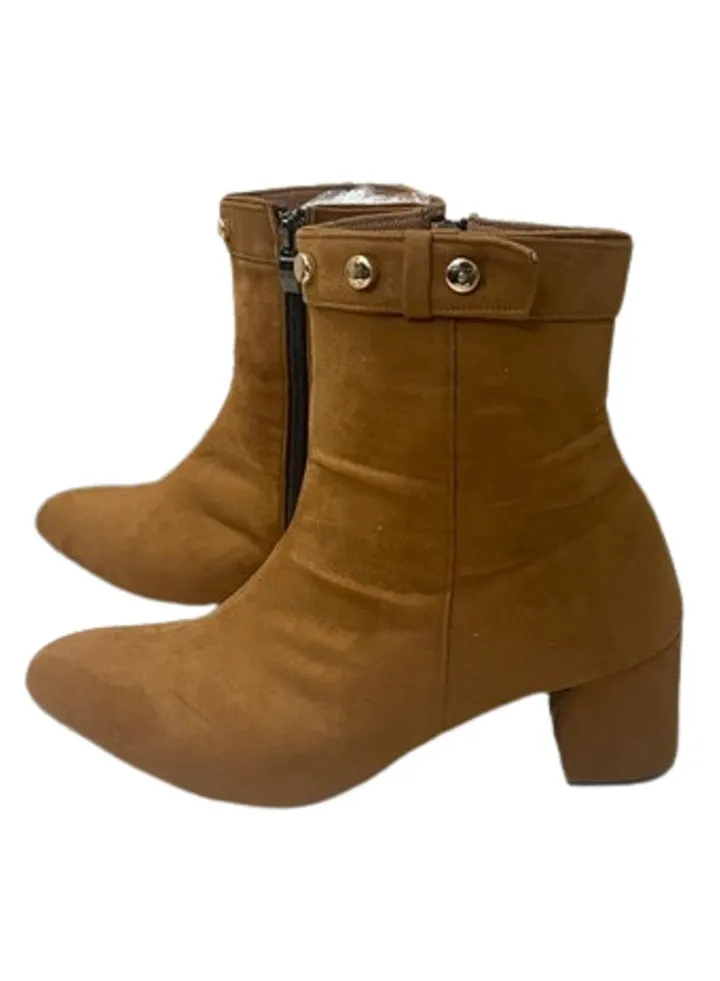 Suede Ankle Boot Brown (Size 41 EU )