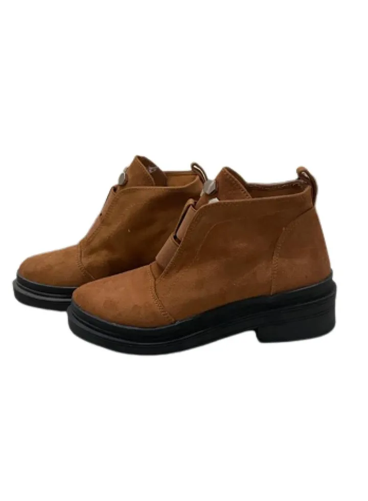 Suede Ankle Boot Brown (Size 40 EU )