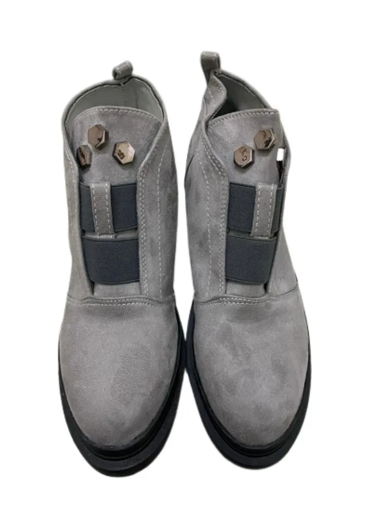 Suede Ankle Boot Grey (Size 40 EU )