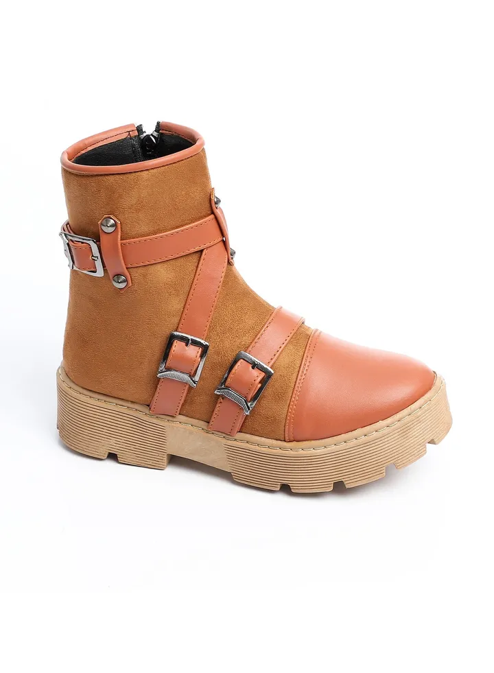 Half Boots Brown Chamois / Leather