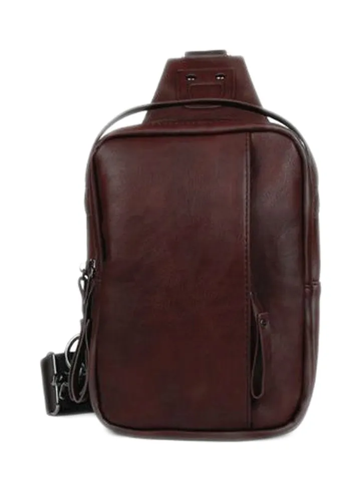 Leather Messenger Bag Brown