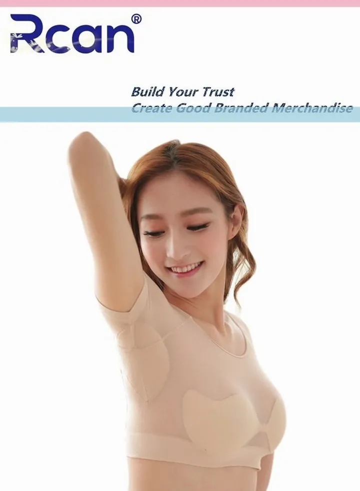 Underarm Sweat Pad Quick Dry Protective Chest Underwear Ultra Thin Anti-Slip Anti-Sweat Deodorant Washable Tank Top For Women