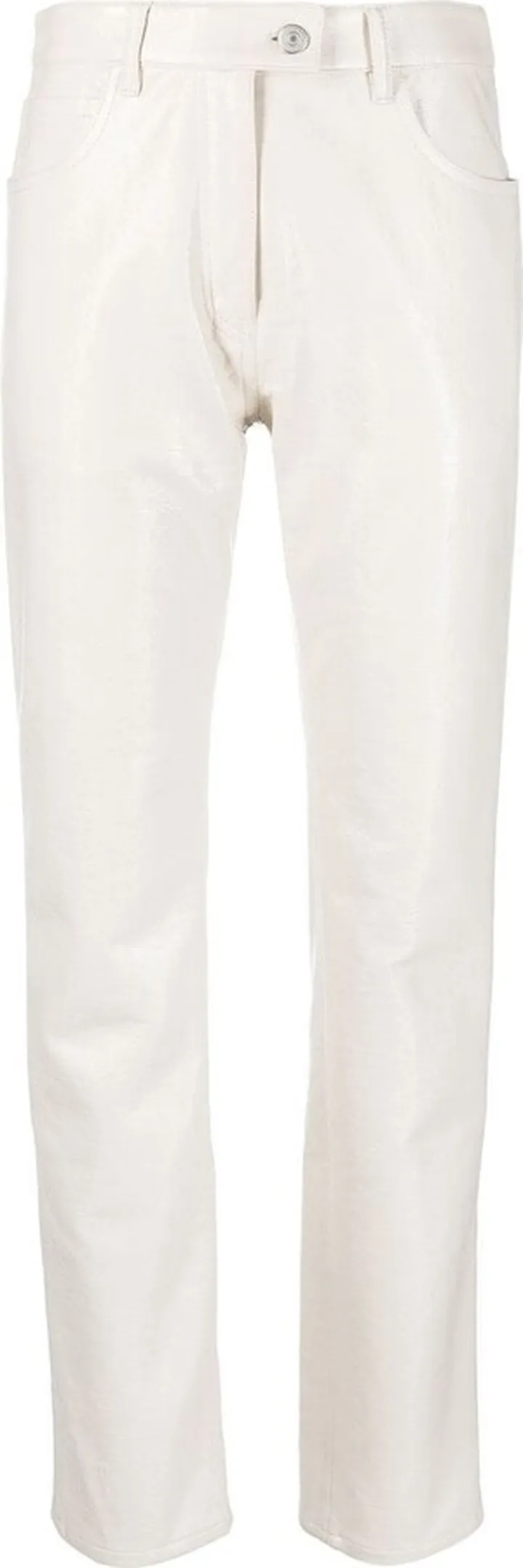 Straight-Leg Faux Leather Trousers