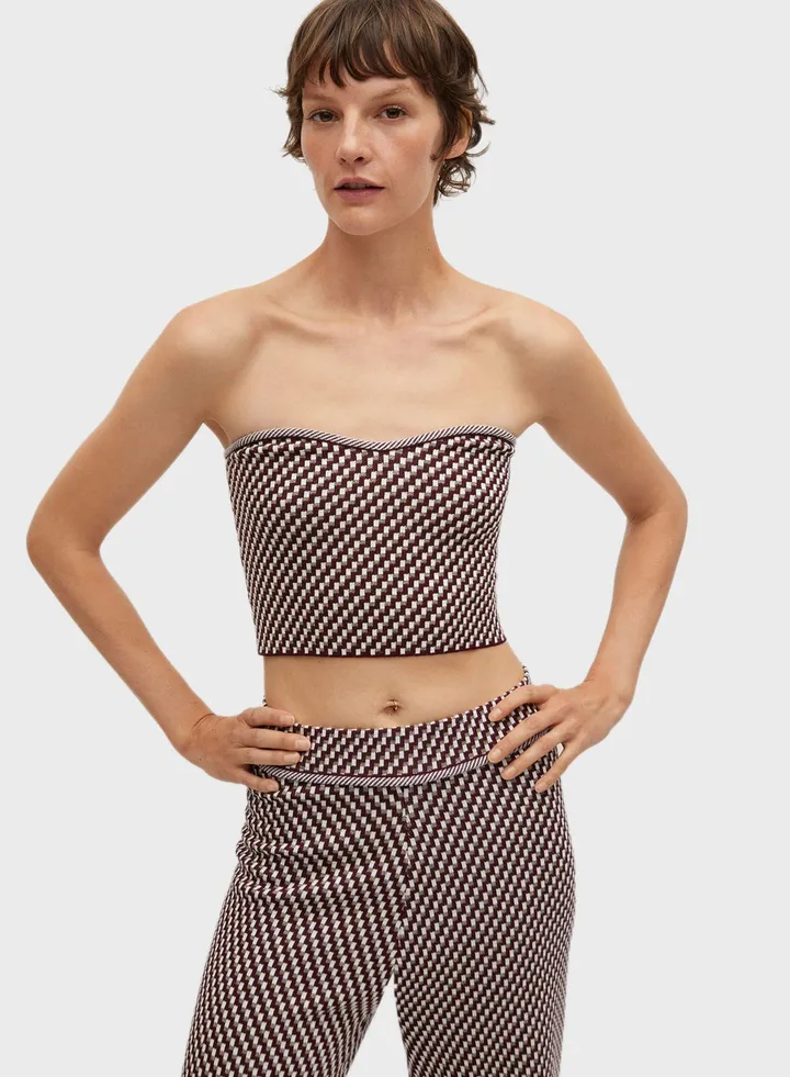 Knitted Bandeau Crop Top