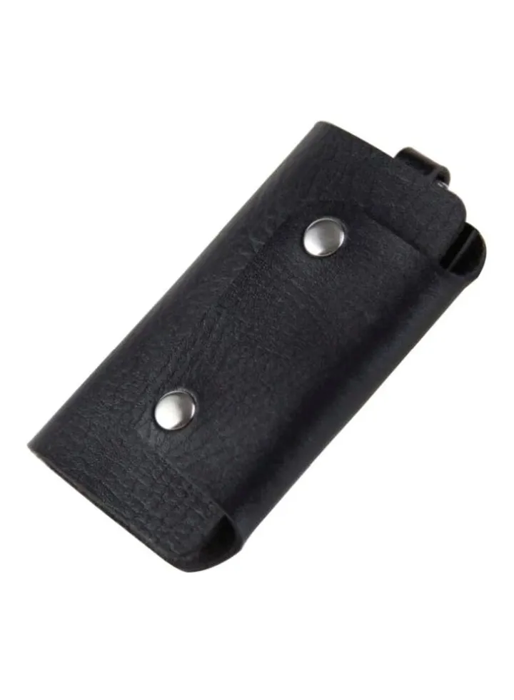 Leather Key Holder Bag Black
