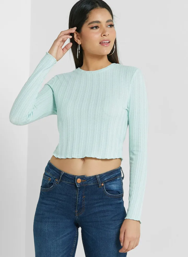 Crew Neck Knitted Top