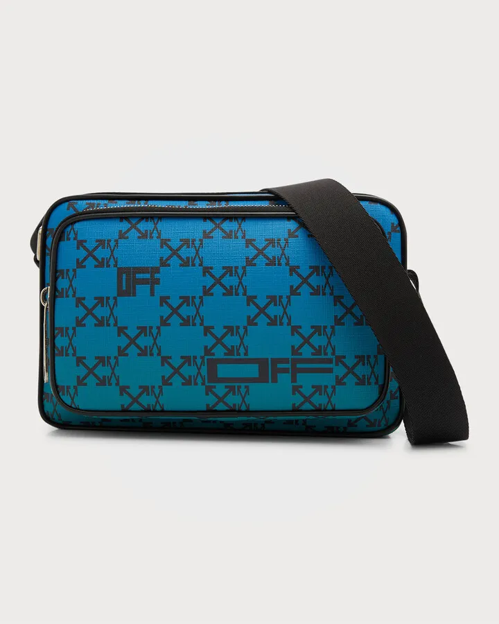 Men's Allover Arrows Crossbody Bag with Zip Pouch