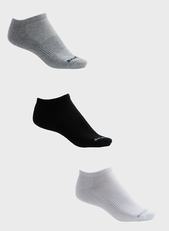 3 Pack Terry No Show Socks