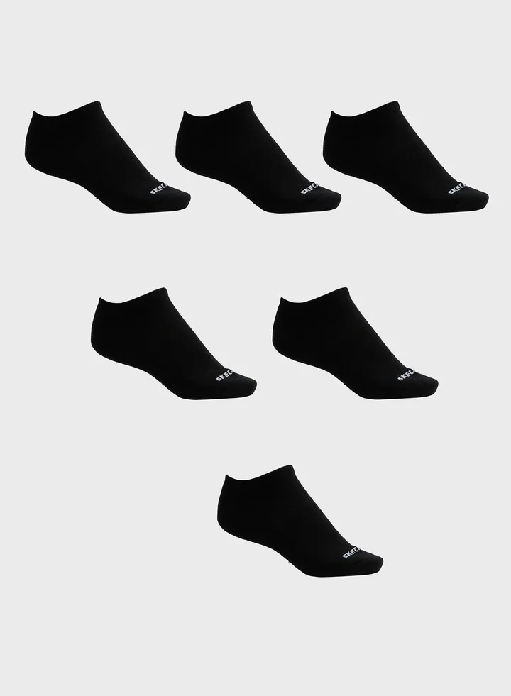 6 Pack Terry No Show Socks