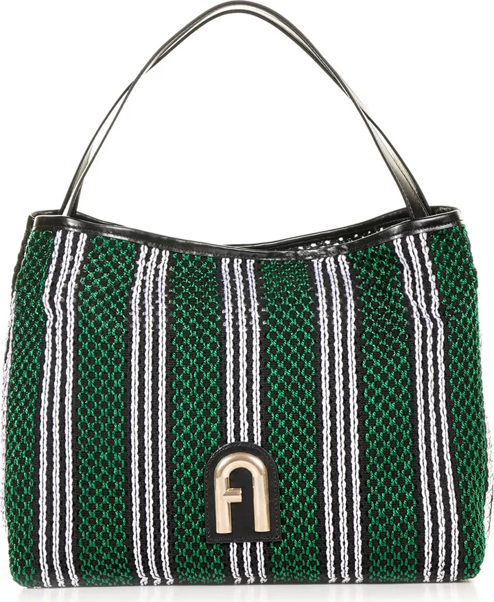 Primula Shoulder Bag In Striped Fabric