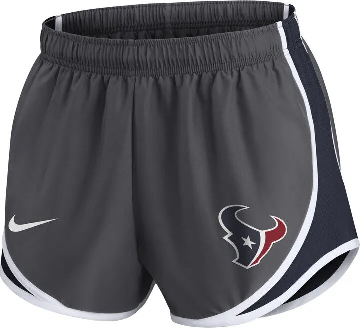 Nike Women's Dri-FIT Logo Tempo (NFL Houston Texans) Shorts in Grey