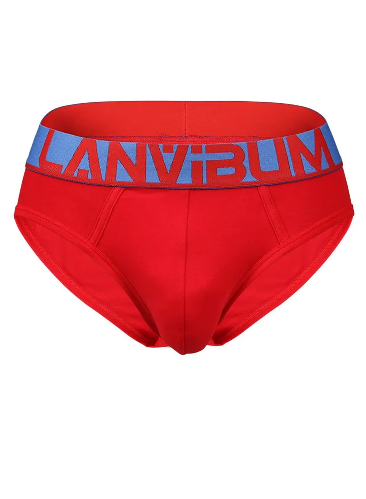 Cotton Mid-rise Men's Underwear Red