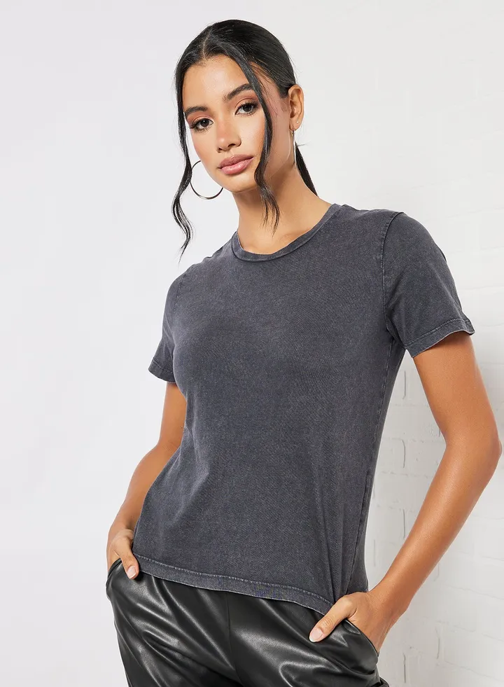 Round Neck T-Shirt Black