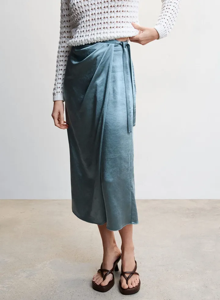 Wrap Midi Skirt