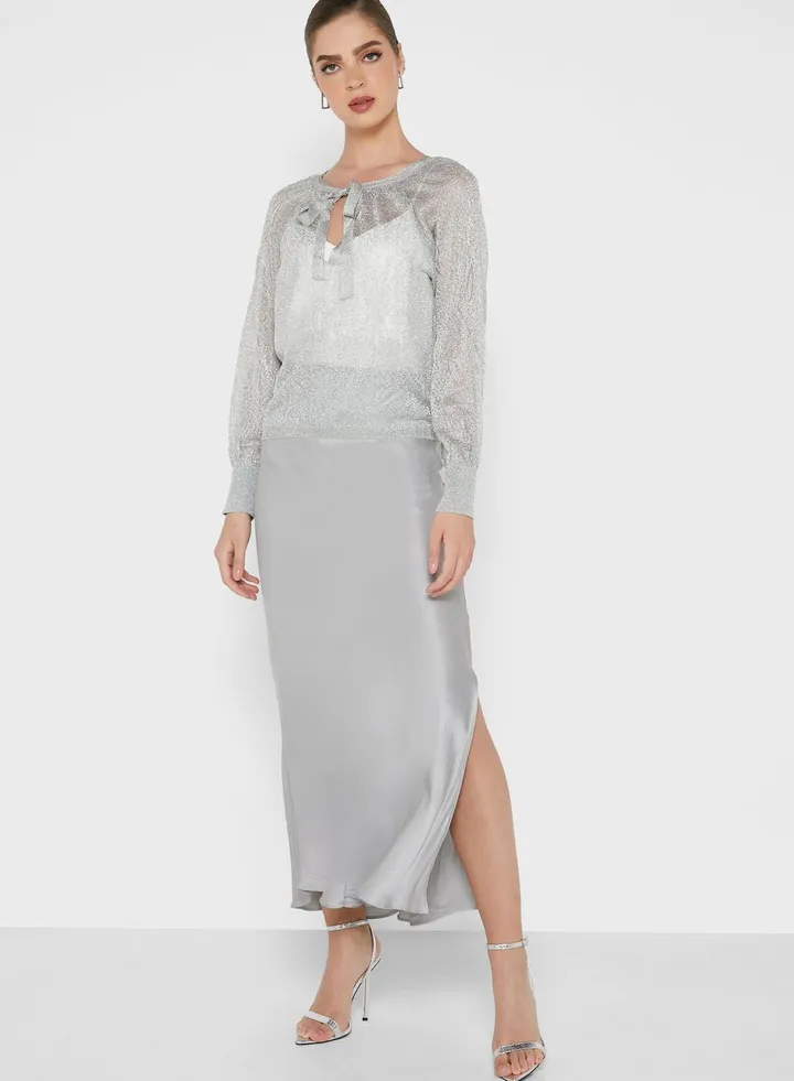 Asymmetric Midi Skirt