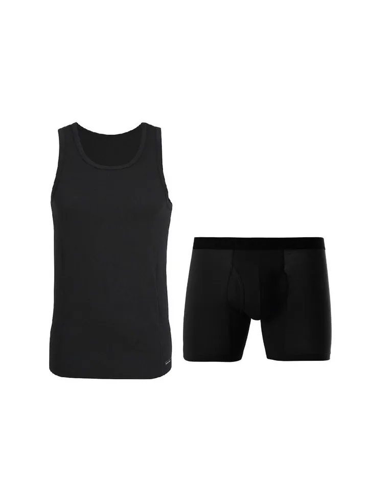 Boxer Style Shirt And Underpants Set Size XXL Black