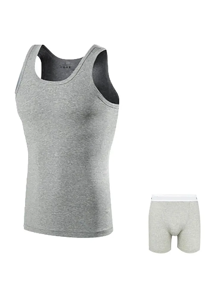 Boxer Style Shirt + Underpants Set Size XXL - Grey