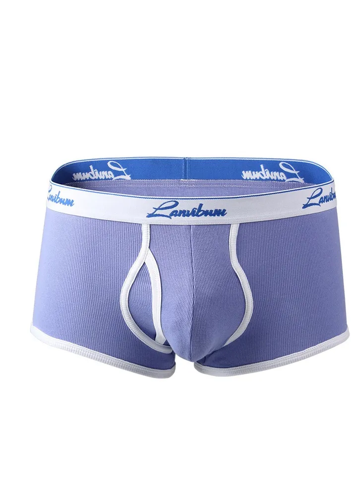 Cotton Mid-rise Men's Underwear Purple