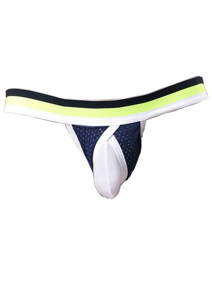 Breathable Straps Brief Dark Blue/Yellow/White M