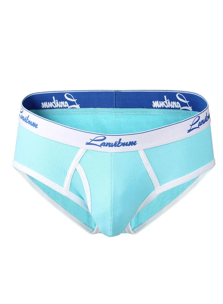 Cotton Mid-rise Men's Underwear BLue