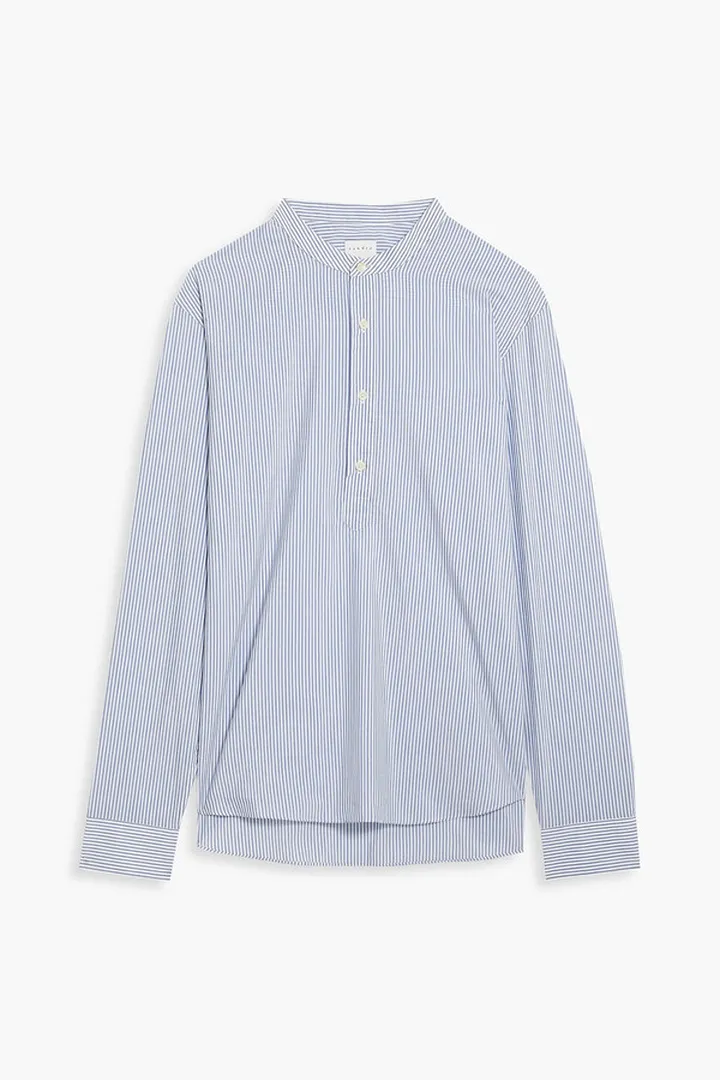 Striped cotton-blend shirt