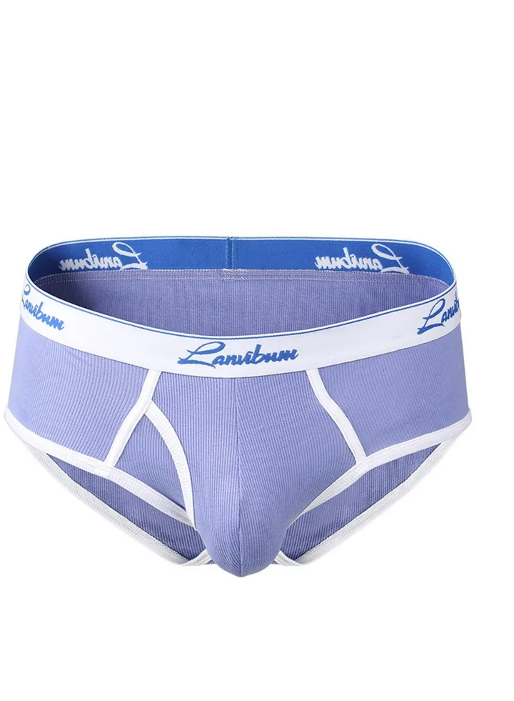 Cotton Mid-rise Men's Underwear Purple