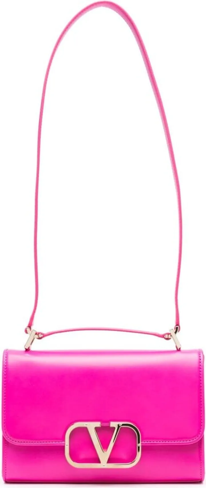 VLogo leather shoulder bag