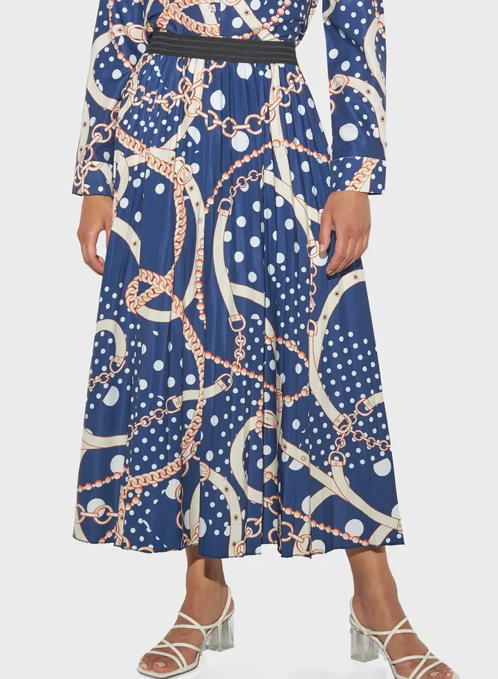 High Waist Printed Skirt